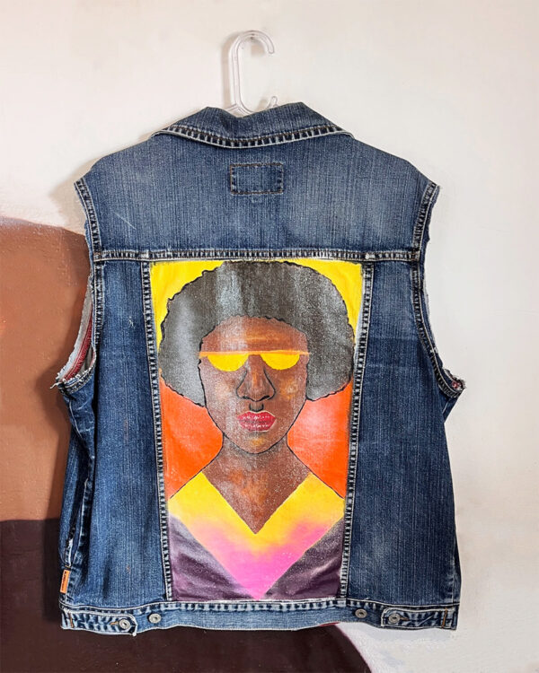 colete jeans customizado