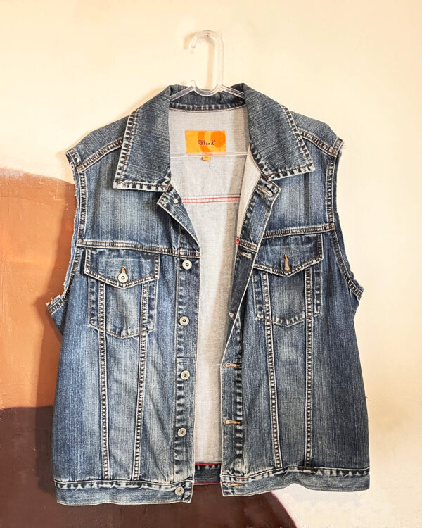 colete jeans customizado